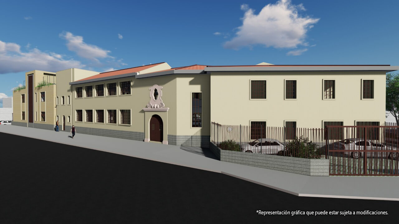 Render del Colegio San Francisco de Asís